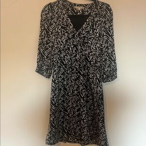 Black and White Patterned Dress